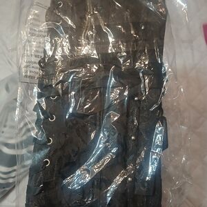 Black Corset with Lace-Up Details